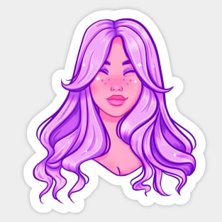 Purple E-girl Sticker